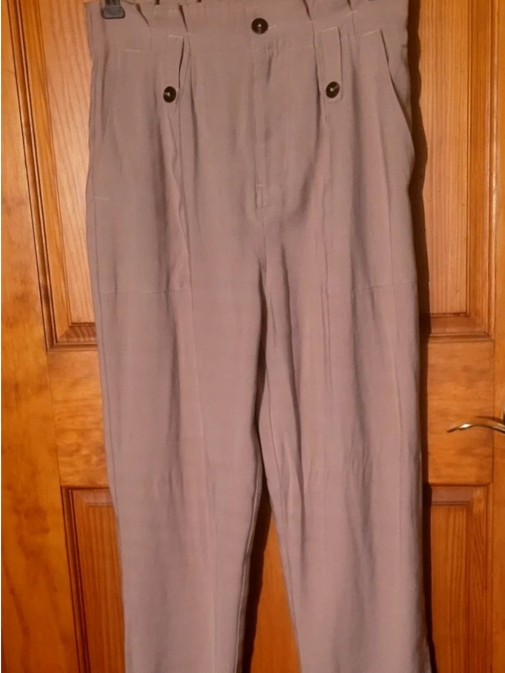 AQUA Tailored Trousers in Warm Taupe New Small